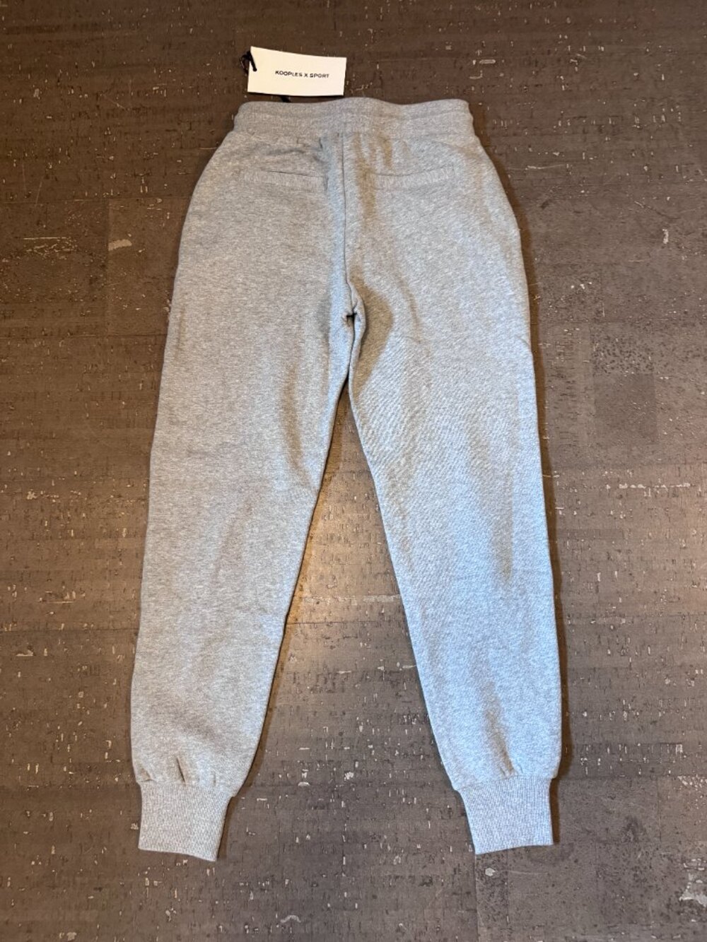The Kooples NWT Heather Grey Distressed Joggers Sweatpants - Picture 2 of 2